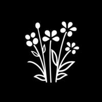 Flowers, Black and White Vector illustration