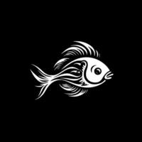 Fish, Black and White Vector illustration