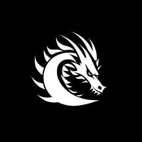 Dragon, Minimalist and Simple Silhouette - Vector illustration