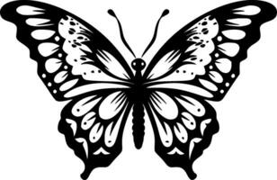 mariposa, negro y blanco vector ilustración