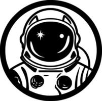 astronauta, minimalista y sencillo silueta - vector ilustración