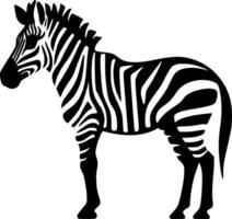 Zebra, Black and White Vector illustration