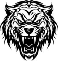 Tiger, Black and White Vector illustration