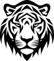 Tiger - Black and White Isolated Icon - Vector illustration