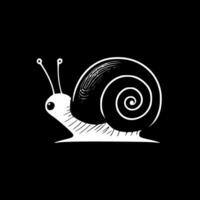 Snail, Minimalist and Simple Silhouette - Vector illustration