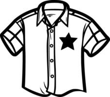 camisa, minimalista y sencillo silueta - vector ilustración