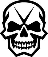 Skull, Black and White Vector illustration