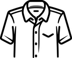 camisa, minimalista y sencillo silueta - vector ilustración