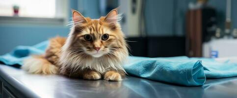 un veterinario es esterilizante un gatos piel a evitar infección foto