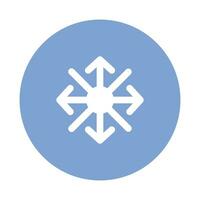 Pack of Snowflakes Flat Icon vector