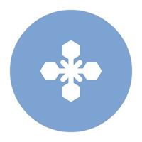 Pack of Snowflakes Flat Icon vector