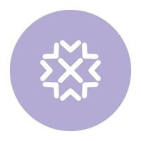 Pack of Snowflakes Flat Icon vector