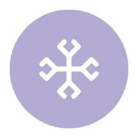 Pack of Snowflakes Flat Icon vector