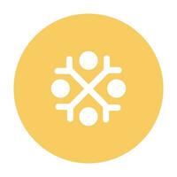 Pack of Snowflakes Flat Icon vector