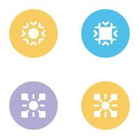 Snowflake Designs Flat Round Icons vector