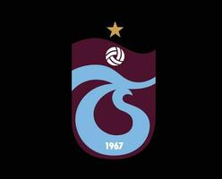 Trabzonspor Club Logo Symbol Turkey League Football Abstract Design Vector Illustration With Black Background