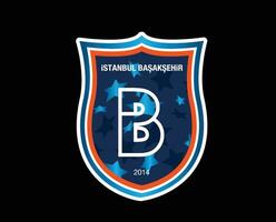 Estanbul basaksehir fk club logo símbolo Turquía liga fútbol americano resumen diseño vector ilustración con negro antecedentes