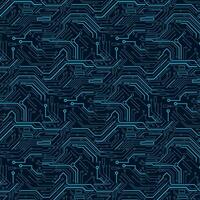 Electronic circuit board design. Abstract blue technology background vector