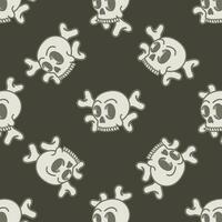 Skull Seamless Pattern vector