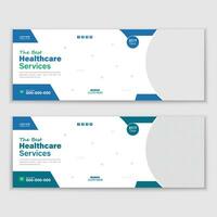 Template For a Medical Timeline Or Healthcare Web Banner Cover Design vector