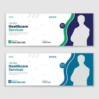 Template For a Medical Timeline Or Healthcare Web Banner Cover Design vector