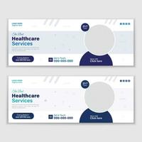 Template For a Medical Timeline Or Healthcare Web Banner Cover Design vector