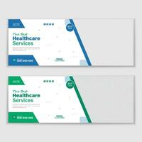 Template For a Medical Timeline Or Healthcare Web Banner Cover Design vector