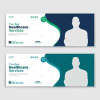 Template For a Medical Timeline Or Healthcare Web Banner Cover Design vector