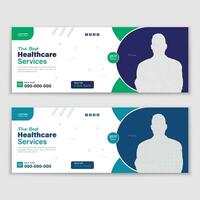 Template For a Medical Timeline Or Healthcare Web Banner Cover Design vector