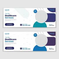 Template For a Medical Timeline Or Healthcare Web Banner Cover Design vector