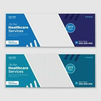 Template For a Medical Timeline Or Healthcare Web Banner Cover Design vector