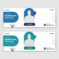 Template For a Medical Timeline Or Healthcare Web Banner Cover Design vector