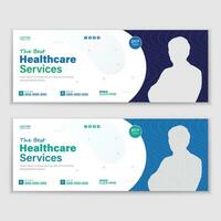 Template For a Medical Timeline Or Healthcare Web Banner Cover Design vector