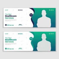 Template For a Medical Timeline Or Healthcare Web Banner Cover Design vector