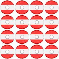 Pattern cookie with flag country Latvia in tasty biscuit vector