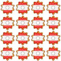 Pattern cookie with flag country Latvia in tasty biscuit vector