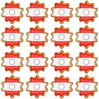 Pattern cookie with flag country Latvia in tasty biscuit vector