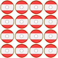 Pattern cookie with flag country Latvia in tasty biscuit vector