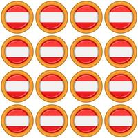 Pattern cookie with flag country Latvia in tasty biscuit vector