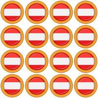 Pattern cookie with flag country Latvia in tasty biscuit vector