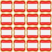Pattern cookie with flag country Latvia in tasty biscuit vector