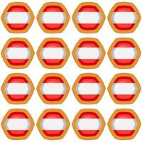Pattern cookie with flag country Latvia in tasty biscuit vector
