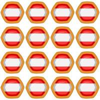 Pattern cookie with flag country Latvia in tasty biscuit vector