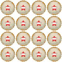 Pattern cookie with flag country Latvia in tasty biscuit vector