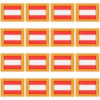 Pattern cookie with flag country Latvia in tasty biscuit vector