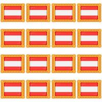 Pattern cookie with flag country Latvia in tasty biscuit vector