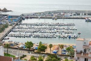 Marina and fishing port in the town of Blanes on the Catalan coast. photo