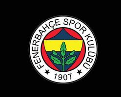 Fenerbahce Club Logo Symbol Turkey League Football Abstract Design Vector Illustration With Black Background