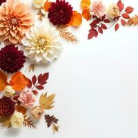 un maravilloso floral frontera antecedentes para otoño presentando foto