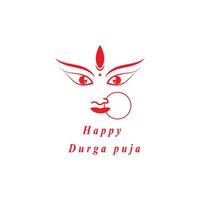 durga shakti, the goddess of power, is depicted in red on a white background vector
